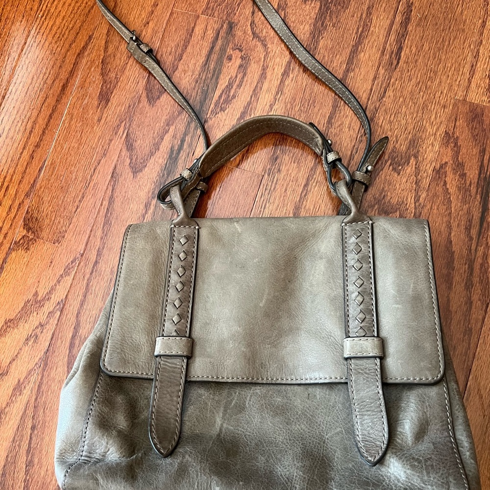 Classic Women's Frye Taupe Leather Crossbody Satchel